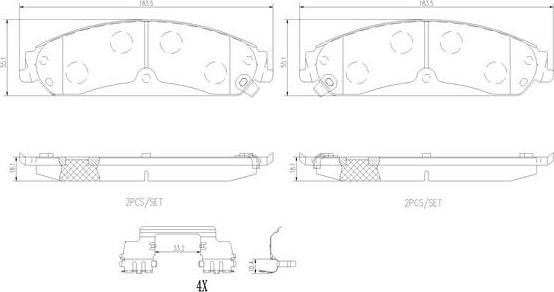 Brembo P23149N - Bremžu uzliku kompl., Disku bremzes autodraugiem.lv