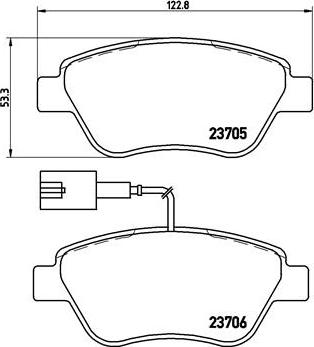 Brembo P 23 141 - Bremžu uzliku kompl., Disku bremzes autodraugiem.lv