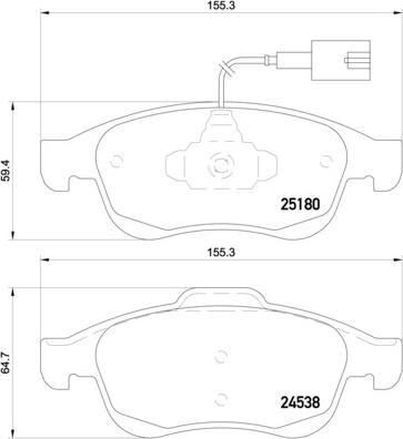 Brembo P 23 148X - Bremžu uzliku kompl., Disku bremzes autodraugiem.lv