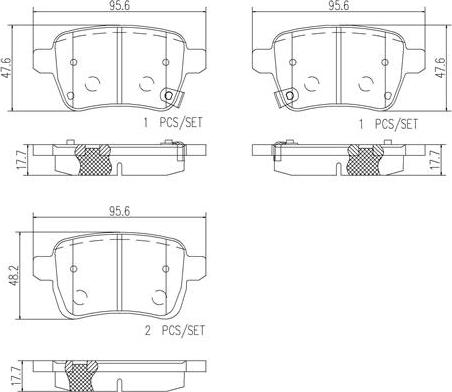 Brembo P23156N - Bremžu uzliku kompl., Disku bremzes autodraugiem.lv