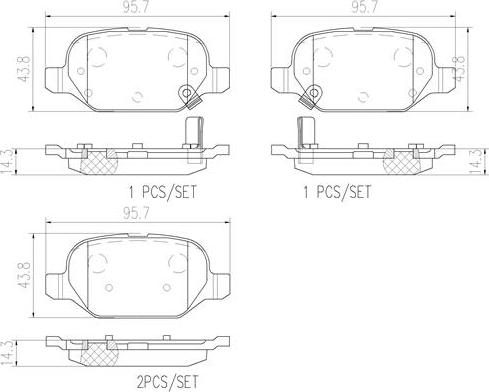 Brembo P23151N - Bremžu uzliku kompl., Disku bremzes autodraugiem.lv