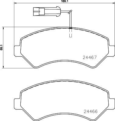 Brembo P 23 161 - Bremžu uzliku kompl., Disku bremzes autodraugiem.lv