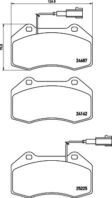 Brembo P 23 162 - Bremžu uzliku kompl., Disku bremzes autodraugiem.lv