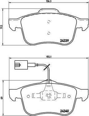 Brembo P 23 103 - Bremžu uzliku kompl., Disku bremzes autodraugiem.lv