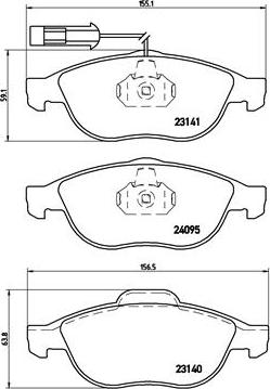 Brembo P 23 114 - Bremžu uzliku kompl., Disku bremzes autodraugiem.lv