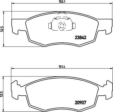 Brembo P 23 118 - Bremžu uzliku kompl., Disku bremzes autodraugiem.lv