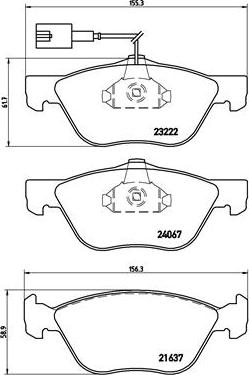 Brembo P 23 112 - Bremžu uzliku kompl., Disku bremzes autodraugiem.lv