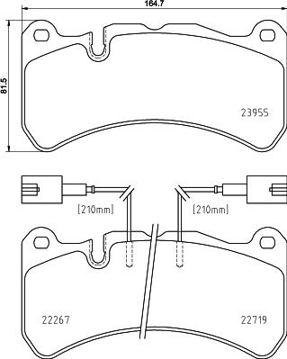 Brembo P 23 186 - Bremžu uzliku kompl., Disku bremzes autodraugiem.lv