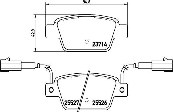 Brembo P 23 135 - Bremžu uzliku kompl., Disku bremzes autodraugiem.lv