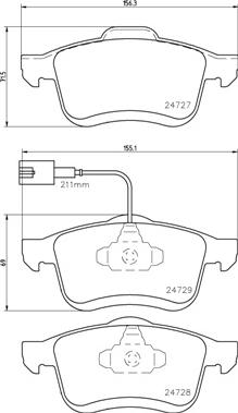 Brembo P 23 130 - Bremžu uzliku kompl., Disku bremzes autodraugiem.lv