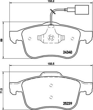 Brembo P 23 132X - Bremžu uzliku kompl., Disku bremzes autodraugiem.lv