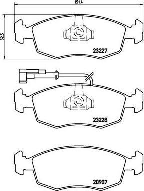 Brembo P 23 121 - Bremžu uzliku kompl., Disku bremzes autodraugiem.lv