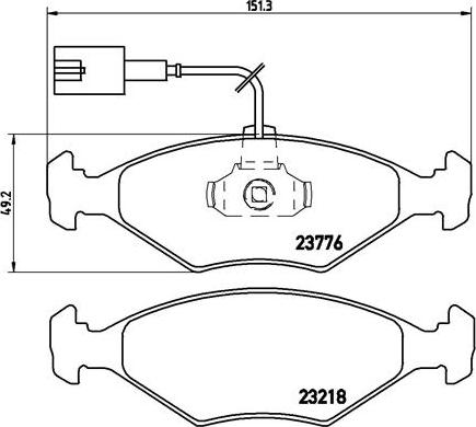 Brembo P 23 122 - Bremžu uzliku kompl., Disku bremzes autodraugiem.lv