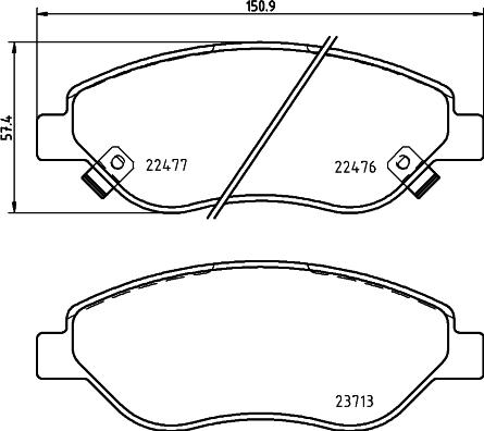 Brembo P 23 178 - Bremžu uzliku kompl., Disku bremzes autodraugiem.lv