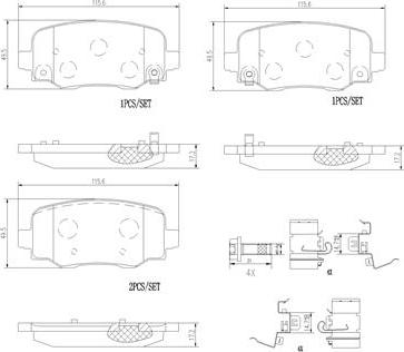 Brembo P23177N - Bremžu uzliku kompl., Disku bremzes autodraugiem.lv