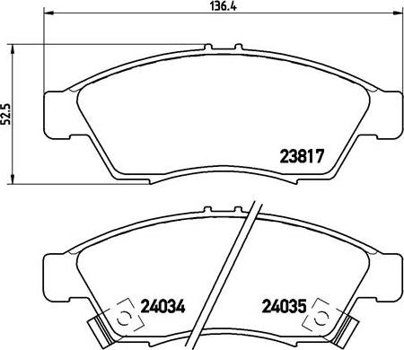 Brembo P 79 014 - Bremžu uzliku kompl., Disku bremzes autodraugiem.lv