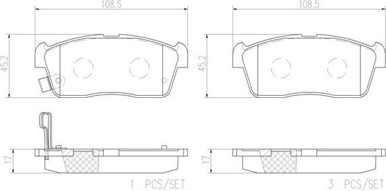 Brembo P79020N - Bremžu uzliku kompl., Disku bremzes autodraugiem.lv