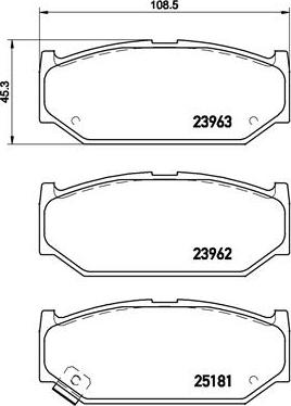 Brembo P 79 023 - Bremžu uzliku kompl., Disku bremzes autodraugiem.lv