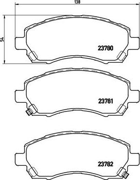 Brembo P 78 009 - Bremžu uzliku kompl., Disku bremzes autodraugiem.lv