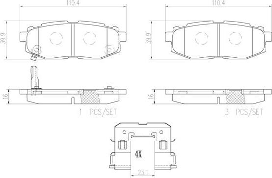 Brembo P78018N - Bremžu uzliku kompl., Disku bremzes autodraugiem.lv