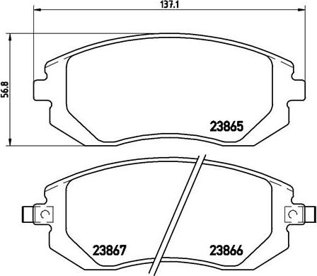 Brembo P 78 013 - Bremžu uzliku kompl., Disku bremzes autodraugiem.lv