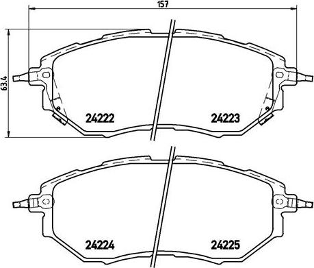 Brembo P 78 017X - Bremžu uzliku kompl., Disku bremzes autodraugiem.lv