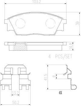 Brembo P78024N - Bremžu uzliku kompl., Disku bremzes autodraugiem.lv