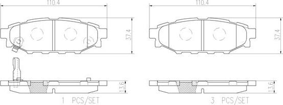 Brembo P78020N - Bremžu uzliku kompl., Disku bremzes autodraugiem.lv