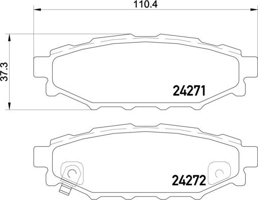 Brembo P 78 020 - Bremžu uzliku kompl., Disku bremzes autodraugiem.lv