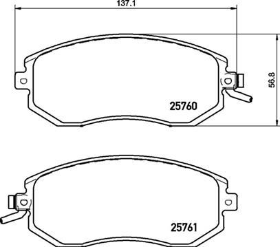 Brembo P 78 027 - Bremžu uzliku kompl., Disku bremzes autodraugiem.lv