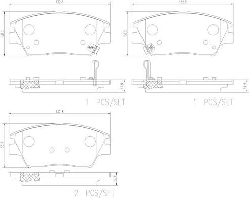 Brembo P77001N - Bremžu uzliku kompl., Disku bremzes autodraugiem.lv