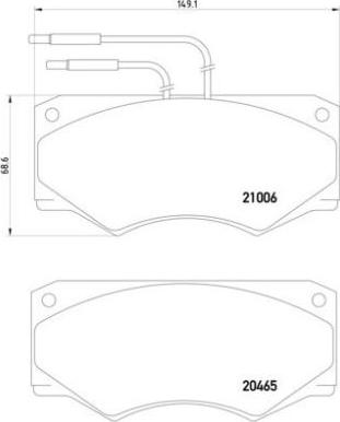 Brembo P A6 002 - Bremžu uzliku kompl., Disku bremzes autodraugiem.lv