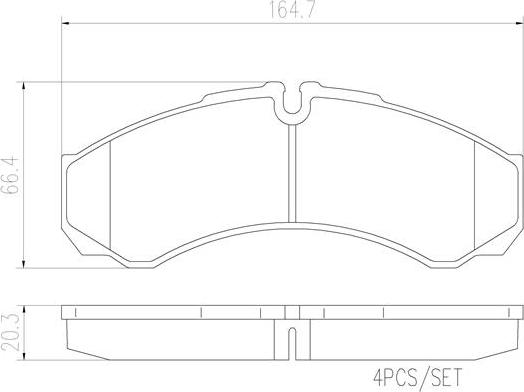 Brembo PA6017N - Bremžu uzliku kompl., Disku bremzes autodraugiem.lv