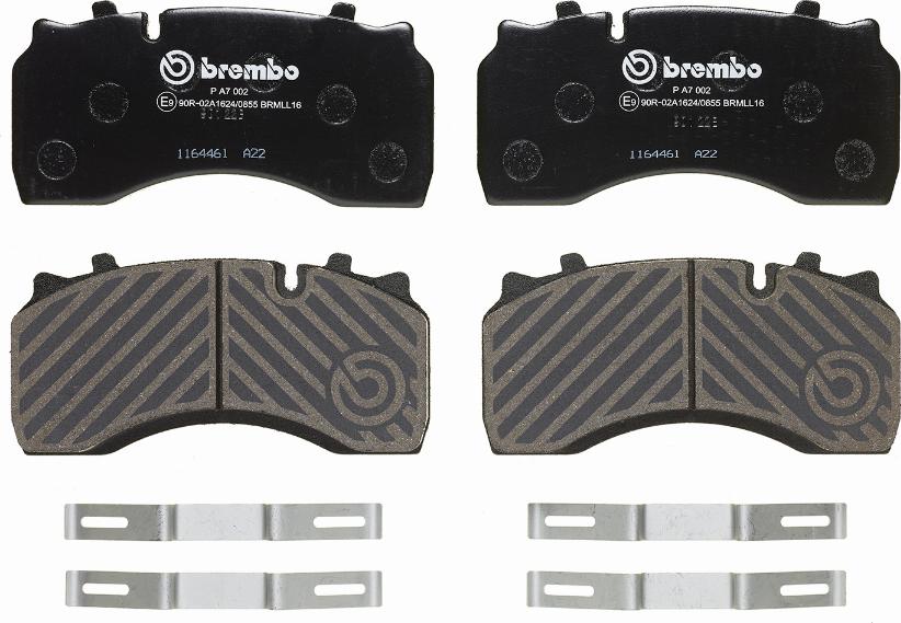 Brembo P A7 002 - Bremžu uzliku kompl., Disku bremzes autodraugiem.lv