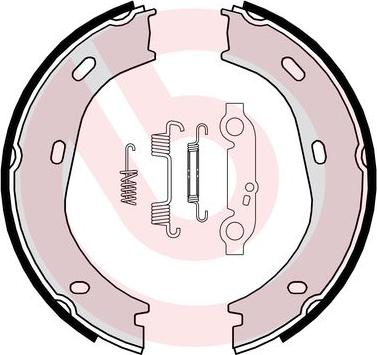 Brembo S 50 501 - Bremžu loku kompl., Stāvbremze autodraugiem.lv