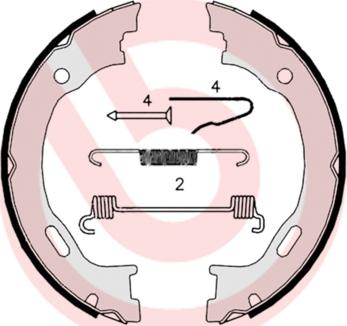 Brembo S 50 515 - Bremžu loku kompl., Stāvbremze autodraugiem.lv