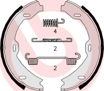 Brembo S 50 518 - Bremžu loku kompl., Stāvbremze autodraugiem.lv