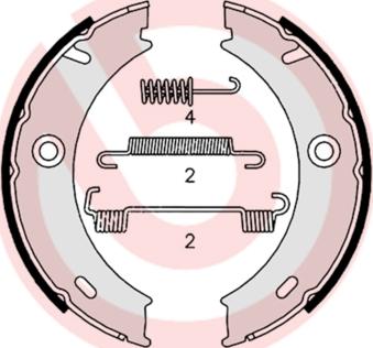 Brembo S 50 512 - Bremžu loku kompl., Stāvbremze autodraugiem.lv