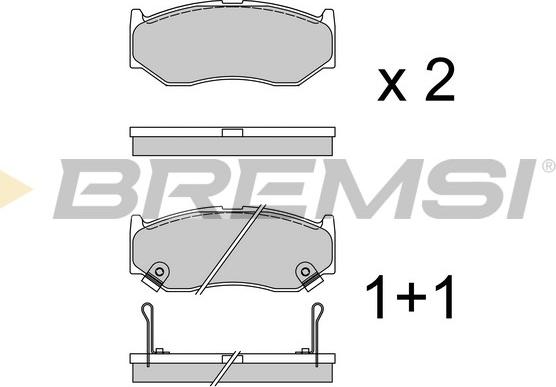 Bremsi BP3962 - Bremžu uzliku kompl., Disku bremzes autodraugiem.lv