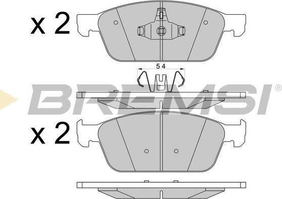 Bremsi BP3546 - Bremžu uzliku kompl., Disku bremzes autodraugiem.lv