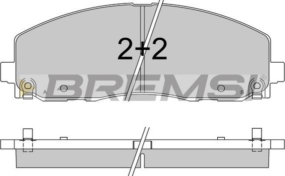 Bremsi BP3543 - Bremžu uzliku kompl., Disku bremzes autodraugiem.lv
