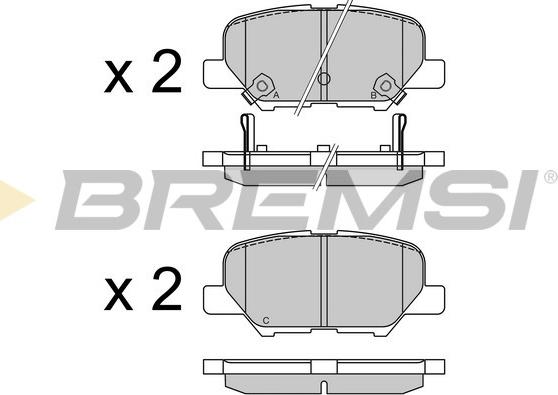 Bremsi BP3555 - Bremžu uzliku kompl., Disku bremzes autodraugiem.lv