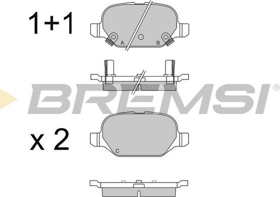 Bremsi BP3550 - Bremžu uzliku kompl., Disku bremzes autodraugiem.lv