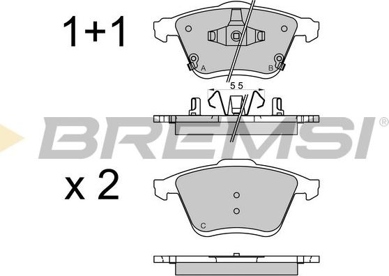 Bremsi BP3569 - Bremžu uzliku kompl., Disku bremzes autodraugiem.lv