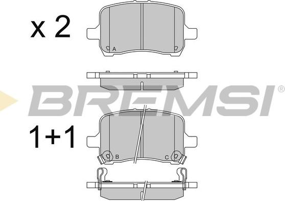 Bremsi BP3566 - Bremžu uzliku kompl., Disku bremzes autodraugiem.lv