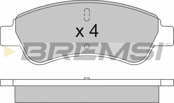 Bremsi BP3504 - Bremžu uzliku kompl., Disku bremzes autodraugiem.lv