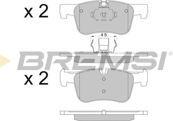 Bremsi BP3503 - Bremžu uzliku kompl., Disku bremzes autodraugiem.lv