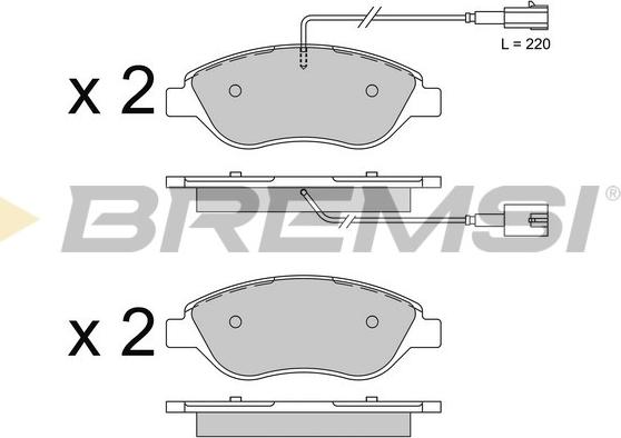 Bremsi BP3507 - Bremžu uzliku kompl., Disku bremzes autodraugiem.lv