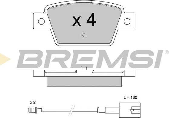 Bremsi BP3511 - Bremžu uzliku kompl., Disku bremzes autodraugiem.lv
