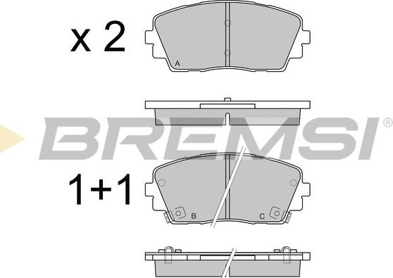 Bremsi BP3532 - Bremžu uzliku kompl., Disku bremzes autodraugiem.lv